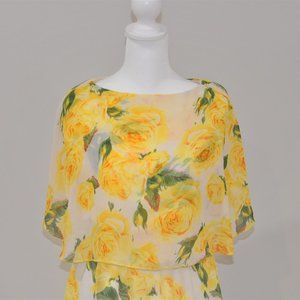 Yellow Floral  Maxi Dress